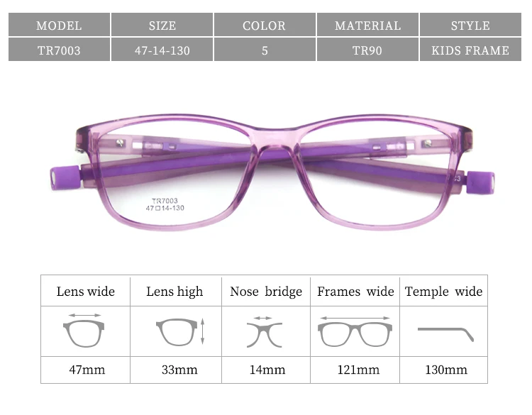 New Concept Kids Glasses 180 Degree Spring Hinge Changeable Frame