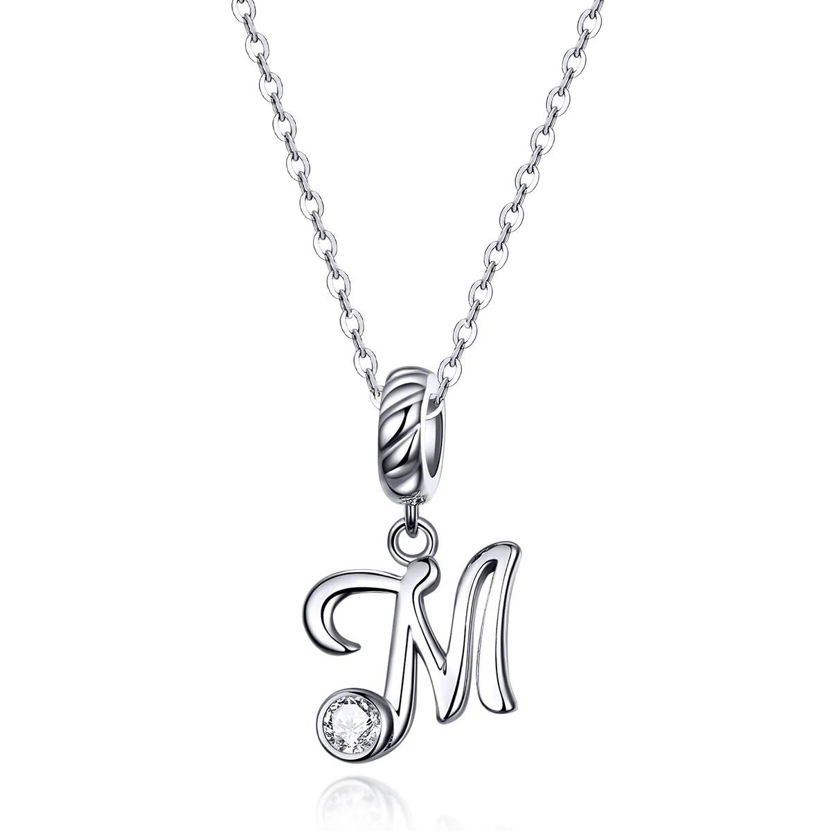 letter m charm necklace