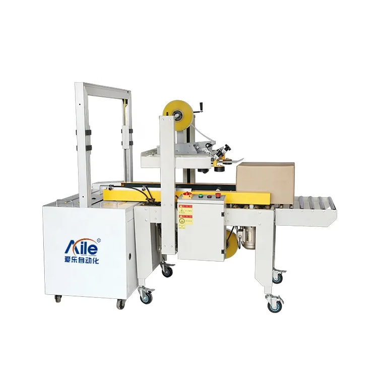 Aile Automatic Packaging Plastic Cosmetic Chemical Bottle Sealing Machine for  Back-End Carton Tape Sealing Packing Machine manufacture