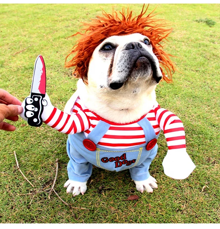 Chuckyy-disfraz De Perro Chucky,Disfraz De Halloween Con Cuchillo Para  Mascota - Buy Chucky Traje De Perro,Chucky Ropa De Perro,Muñeca De Traje De  Perro Product on 