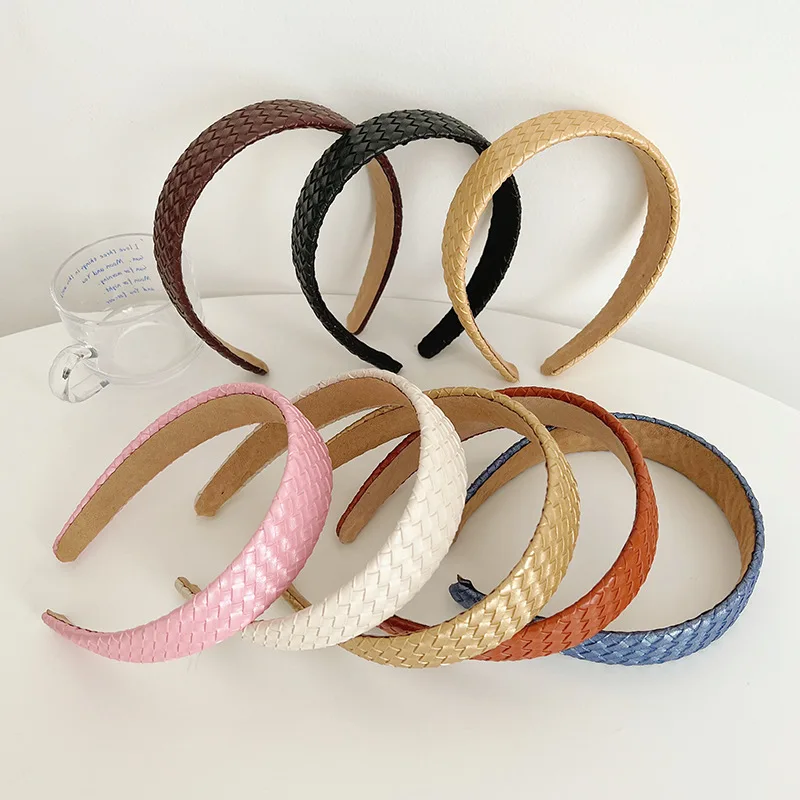 Fashion Vintage Straw Weave Headband For Women Raffia Headbands Headband Knot Headdress For