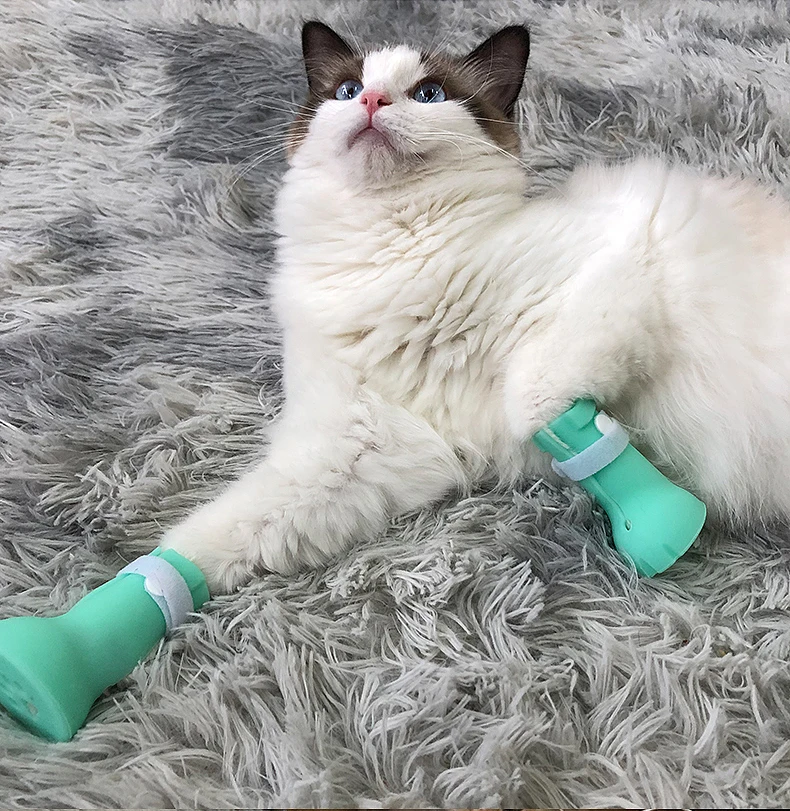 防刮猫爪套和爪保护套洗澡洗猫脚套宠物爪子保护套猫爪套 - buy anti