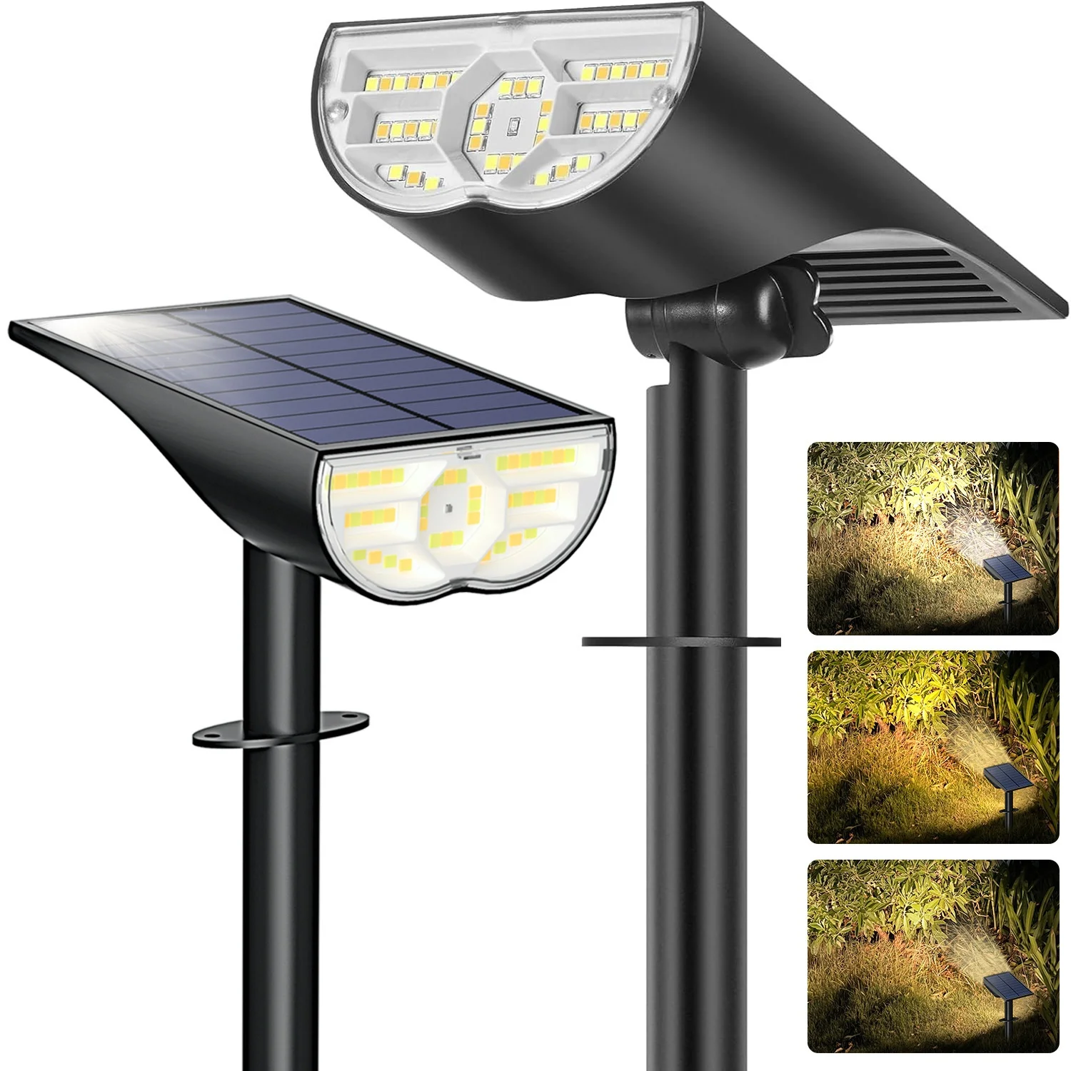 product solar lawn lights long lifetime darkness auto bright ground plug in led projector outdoor garden lights-0