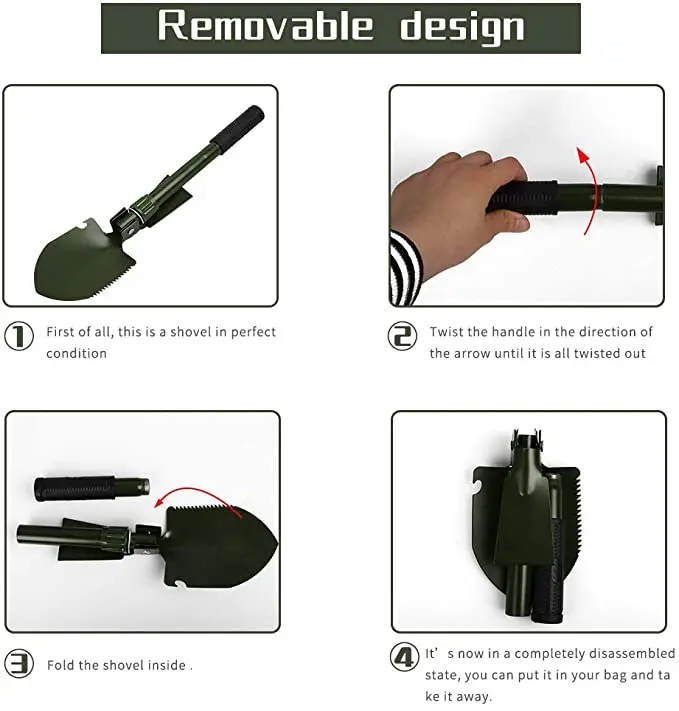 Goodwin Cheaper Outdoor Garden Multifunctional Folding Camping Shovel
