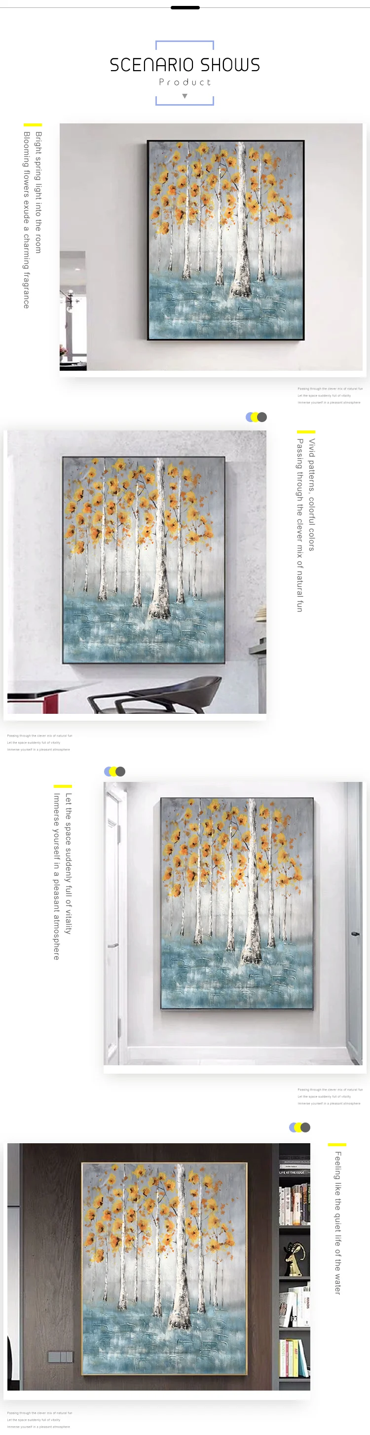 Modern Wall Hanging Landscape Painting Abstract Art Decorative Natural Scenery Painting Canvas
