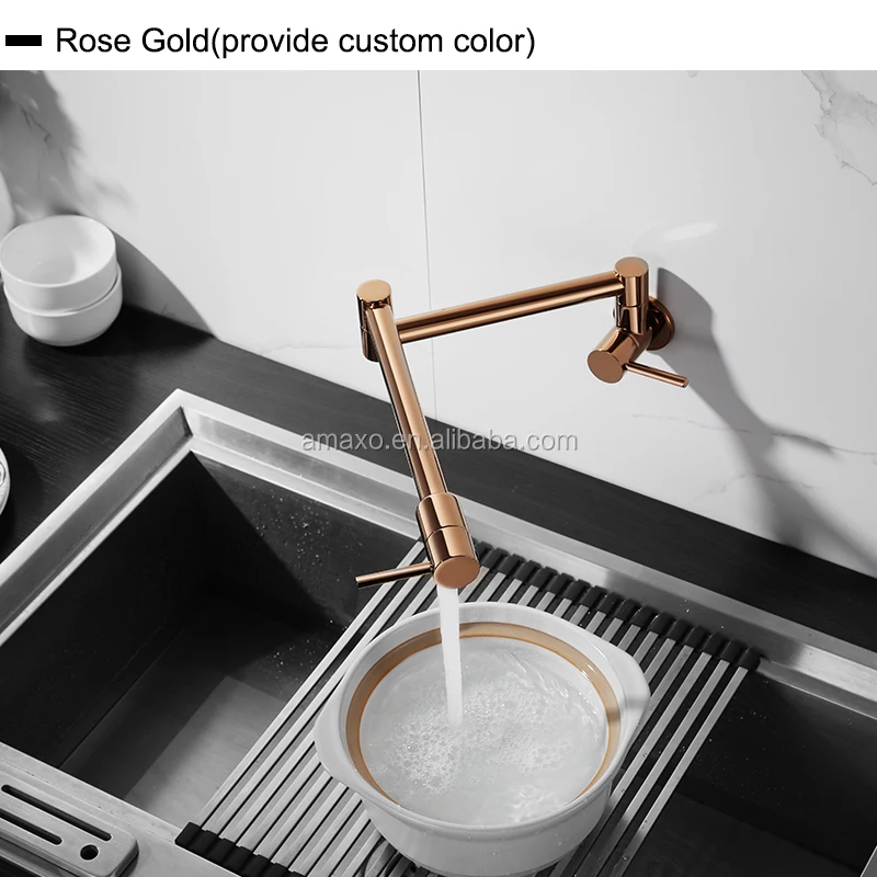 Wall Mounted Rose Gold Pot Filler Faucet Tap Buy High Quality Rose