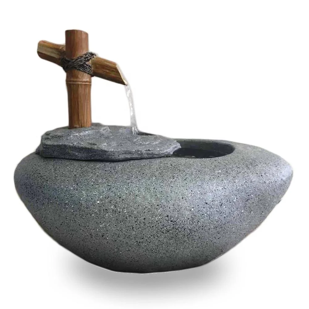 Bamboo Indoor Water Fountain Humidifier European Home Decoration Modern