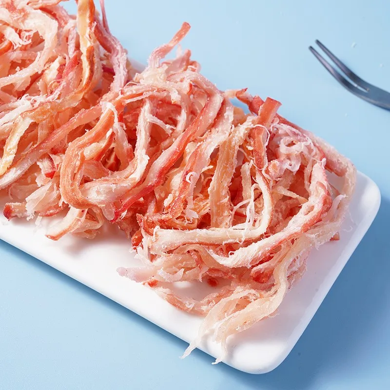 500gram Plastic Bottle Dry Seasoned Red Squid Sea Food In China Dried