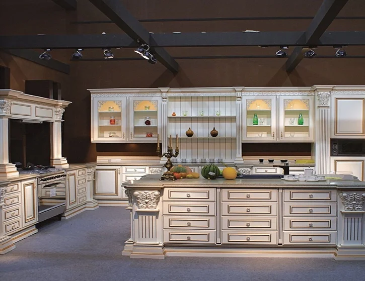 Multifunctional european solid wood kitchen cabinet,kitchen cabinet door hinges types