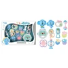 12Pcs Shaking bell smooth edges various forms of bite point rattle baby