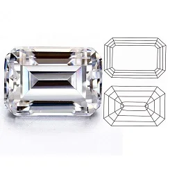 Moissanite emerald cut 1