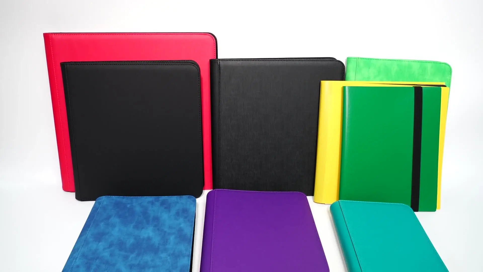single card binder GEAoffice Small 1 Pocket Holds 80 Cards, Zip Close, Green 9-Pocket Card Binder Page (single)