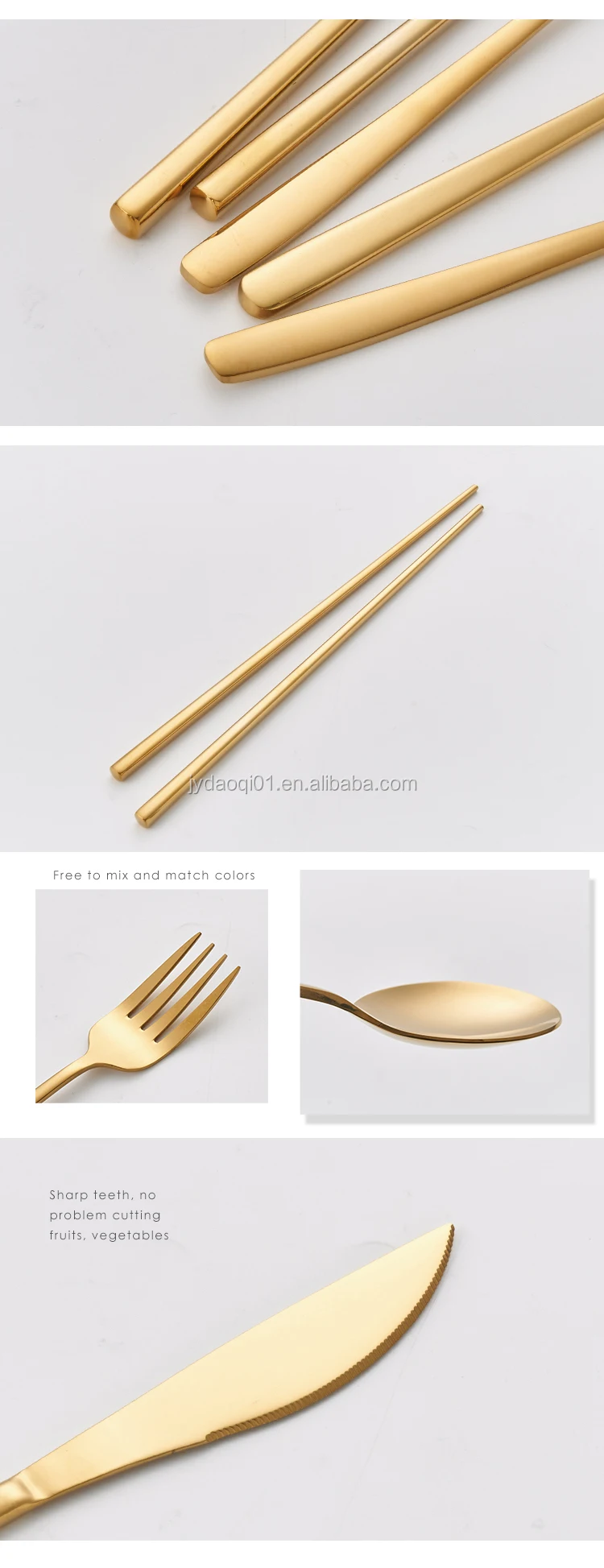 Korean Stainless Steel Cutlery Set Pvc Bag Korean Knife Fork Spoon Tea