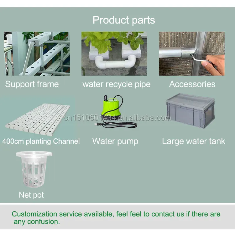 Pvc Channel Greenhouse Gutters Vertical Growing Hydroponic Nft System