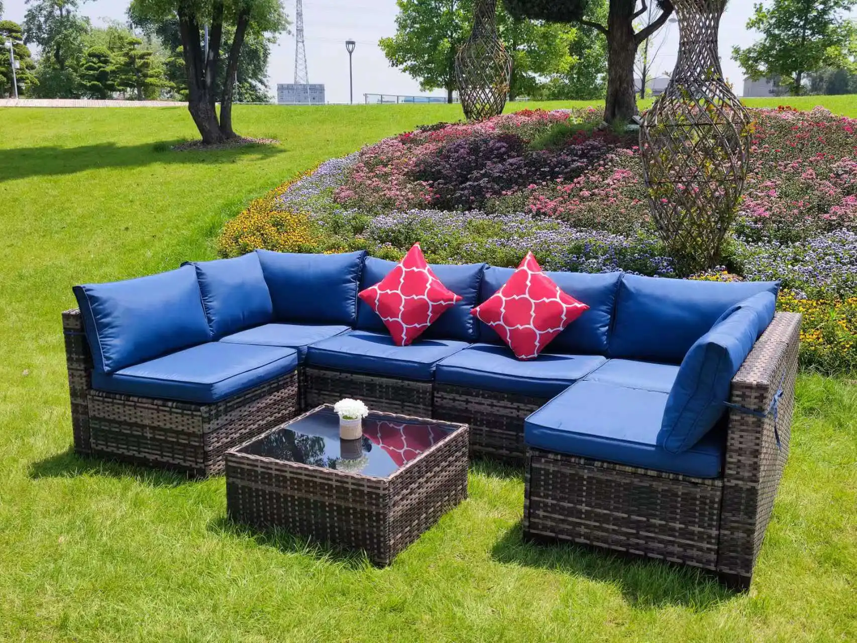 Modern High Quality Outdoor Patio Furniture Garden Allweather Rattan Sofa Set Buy Rattan