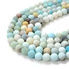 Matte Multicolor Amazonite Gemstone Round Loose Beads