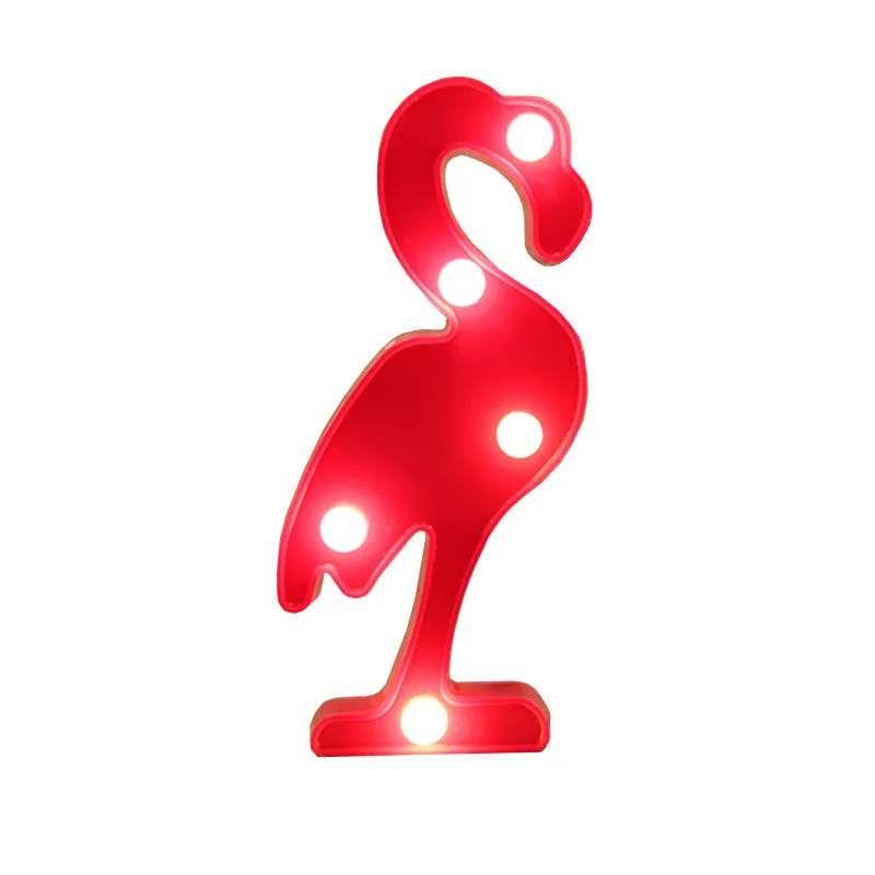 Most popular flamingo indoor lamp table decoration marquee letter light plastic light 3d led letter sign