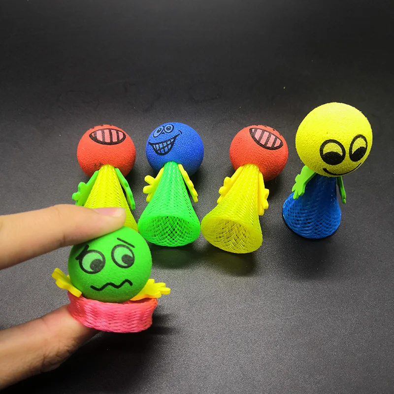Educational Jumping Doll Emotion Bouncy Ball Toys Promotional Gift Push