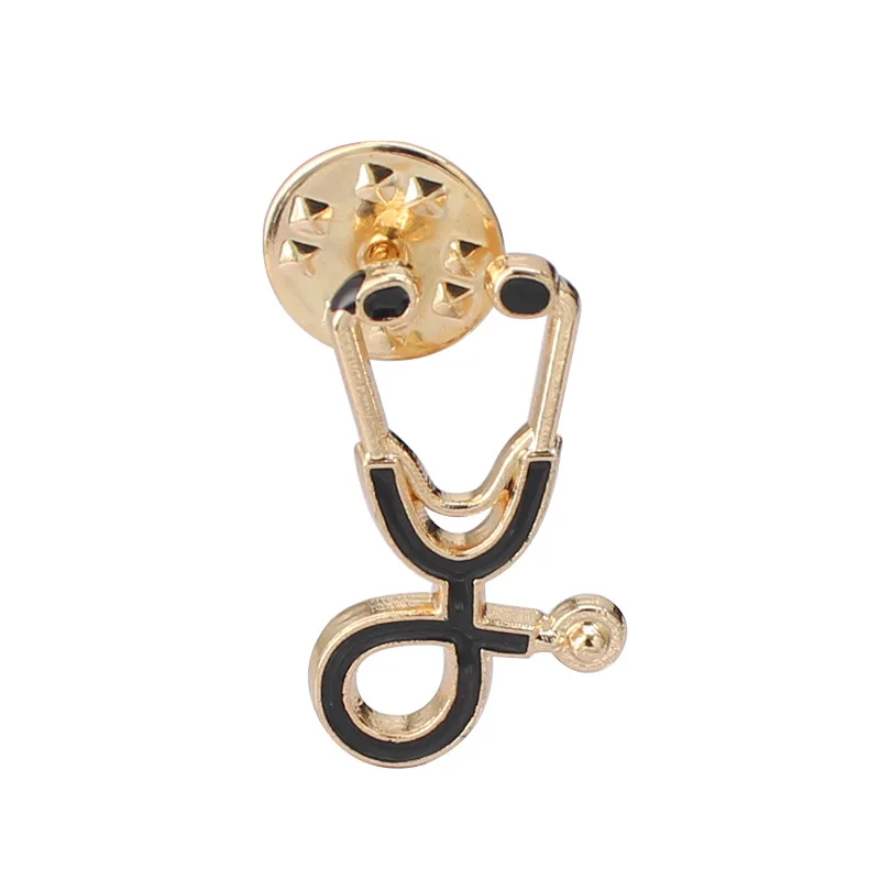 Trend Medicine Doctor Alloy Brooch Gold Stethoscope Modeling Brooch For ...