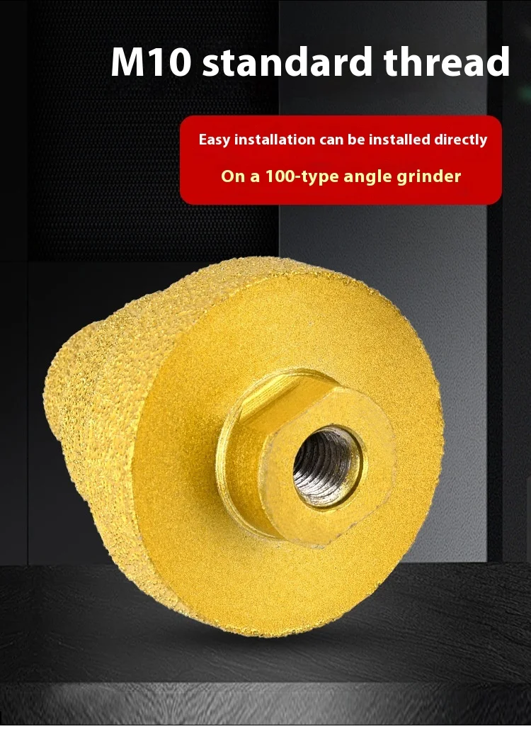 Wholesale Brazing Multi-Layer Cone Remyer Diamond Tile Marble Opening Trimming Concrete Chamferer CNC 6mm for Plastic