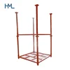 Huameilong industrial adjustable detachable stacking foldable storage steel truck tire pallet for warehouse