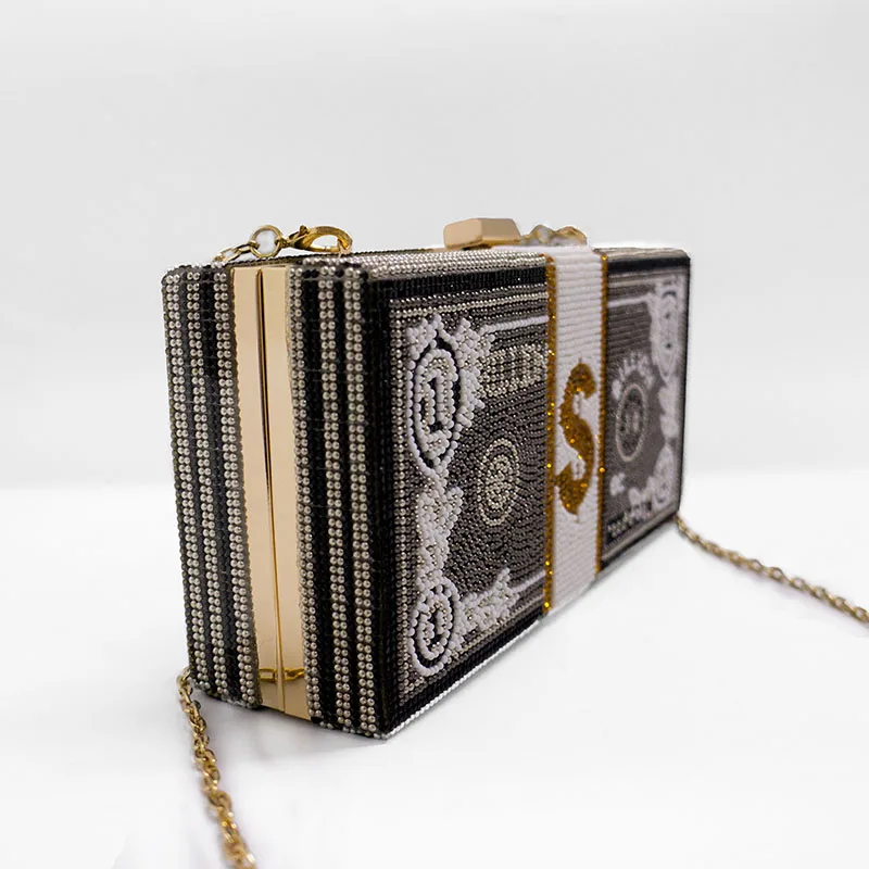 New Design Fashionable Shoulder Usd Dollar Glitter Pink Bling