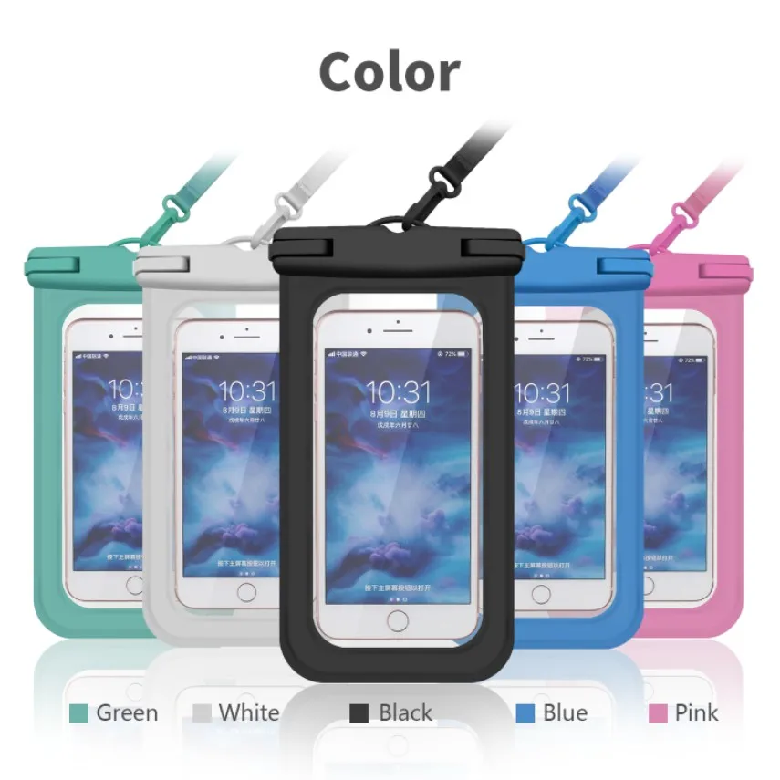 Waterproof Cell Phone Bags Dry Travelling Custom Cellphone Pouch Outdoor Mobile Phone Plastic