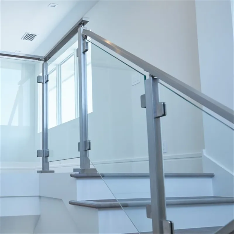 High Quality Baluster Railing Tempered Glass Stair Railing With Stainless Steel Handrail