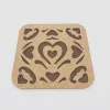 christmas gifts 5pcs/set natural cork pot holder tablemat with flower desgin