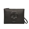 European and American Style Fashion Design Skull Clutch Bag Document Envelope Large Bag Leather Hand Bag for Men