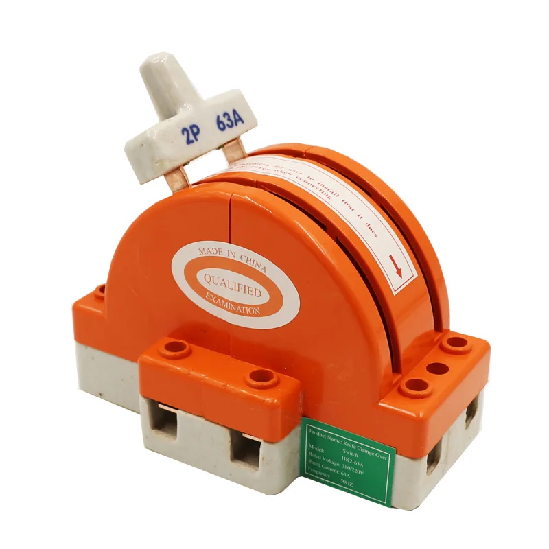 Fuse Type Knife Switch 2p63a,Dc Disconnect Switch 2poles,Porcelain