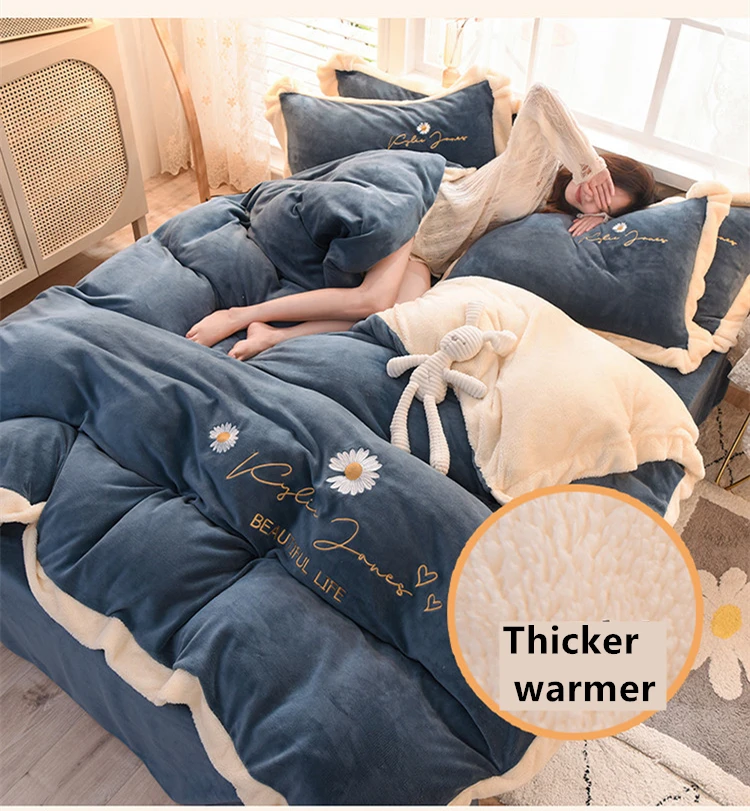 Luxury Warm Sherpa Fleece Comforter Quilt Buy Fleece Comforter Quilt