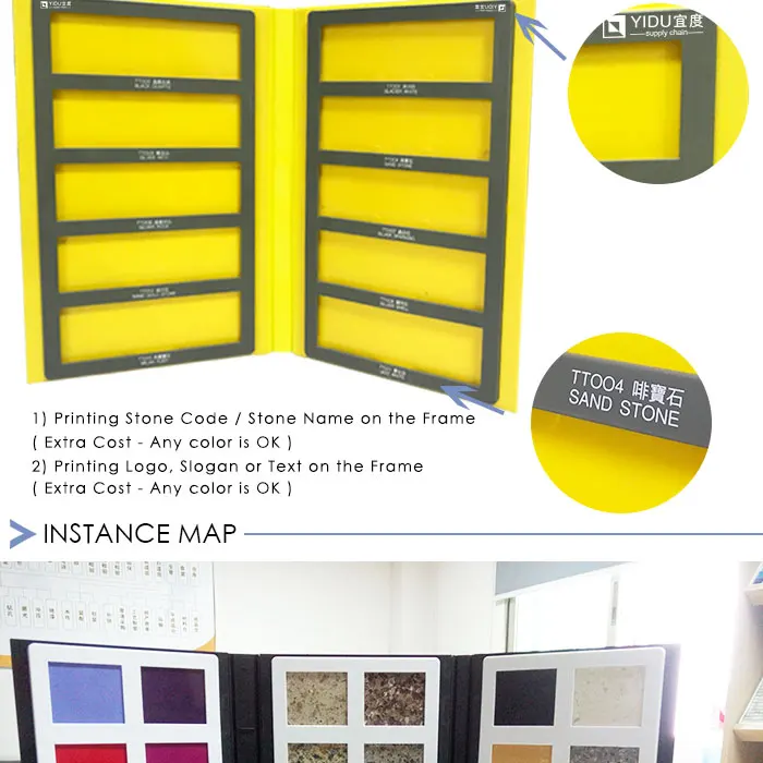Stone Sample Folder Portable Granite Stone Sample Catalogue Featuring Artificial Stone ...