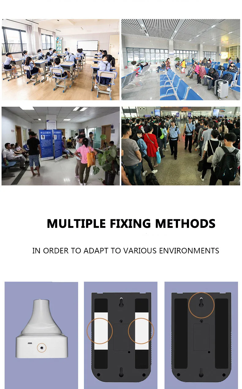 Automatic Induction Wall Mount Digital Body No Touch Thermometer