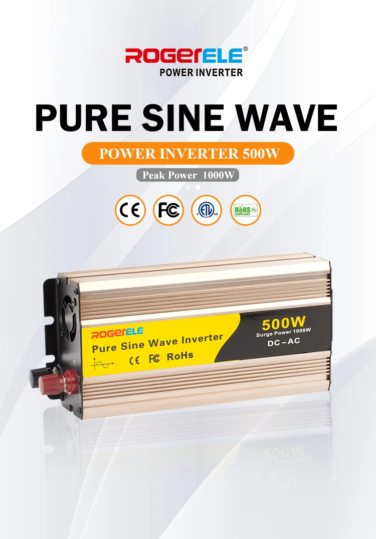 500W Pure Sine Wave Power Inverter Solar Inverter DC12/24/48V to AC 220V