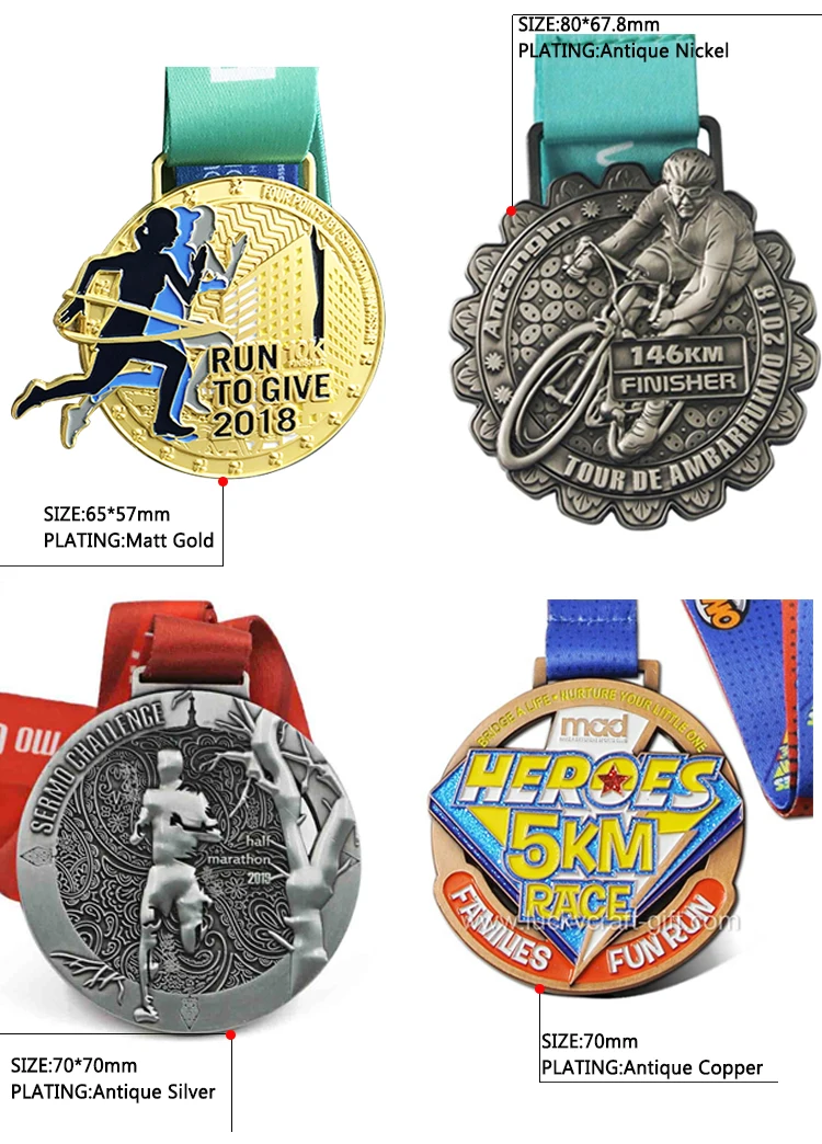 Manufacturer Custom Design Subliamtion Enamel You Own 5K Earth Day Run Medal