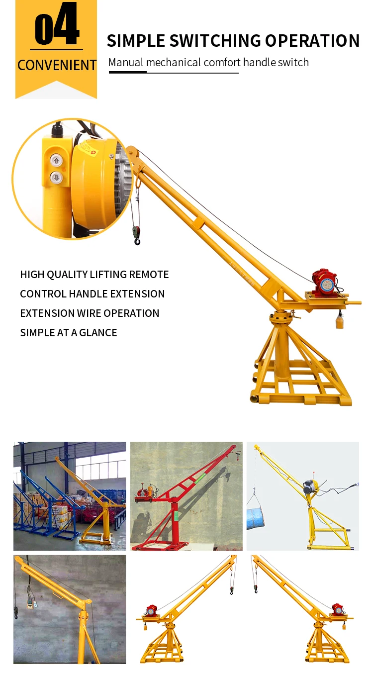 Good Price 1000kg Mini Lifting Portable 360 Degree Electric Small Crane ...