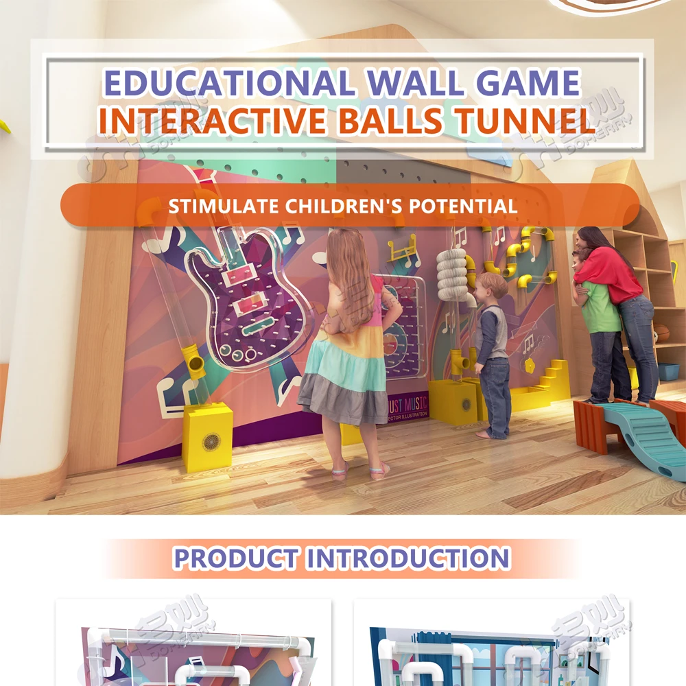 Indoor Playground Equipment Sliding Ball Game Wall Game And Interactive