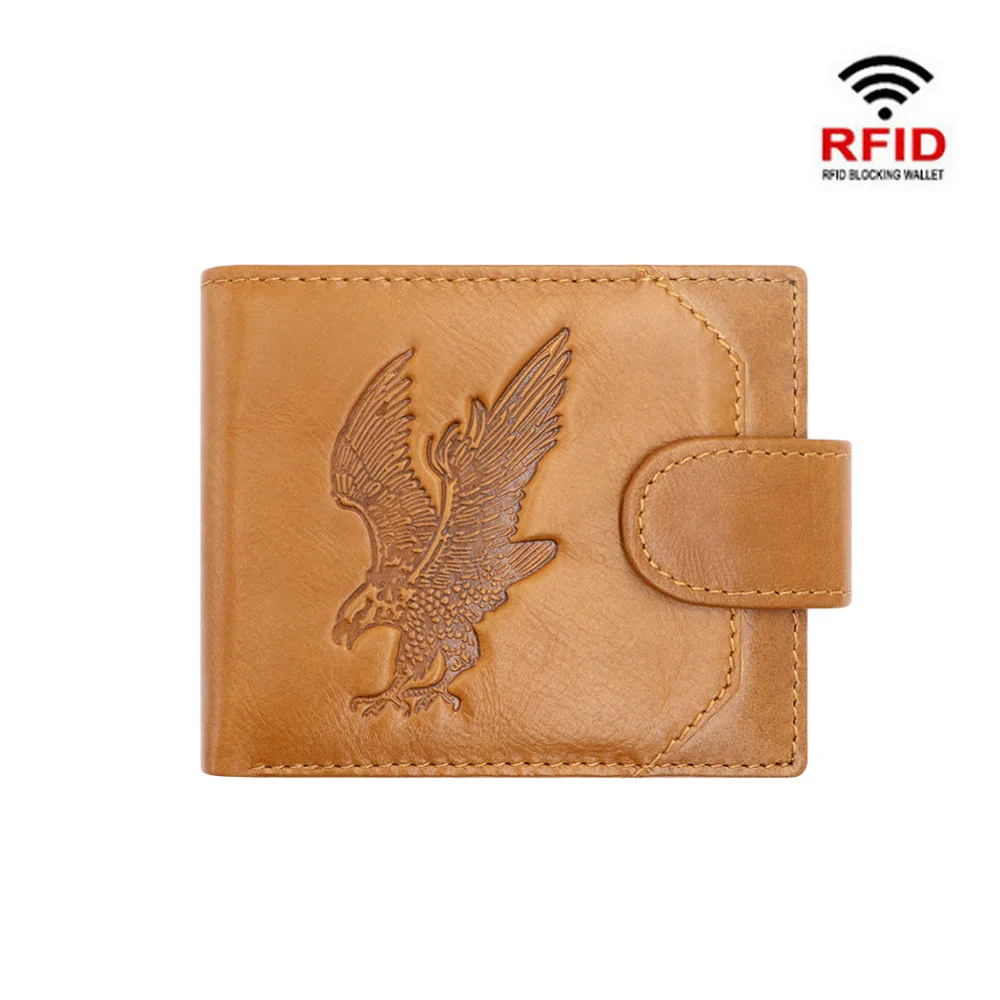 Antimagnetic Men Wallet Anti RFID Male Zipper Purse Short PU Leather Wallet