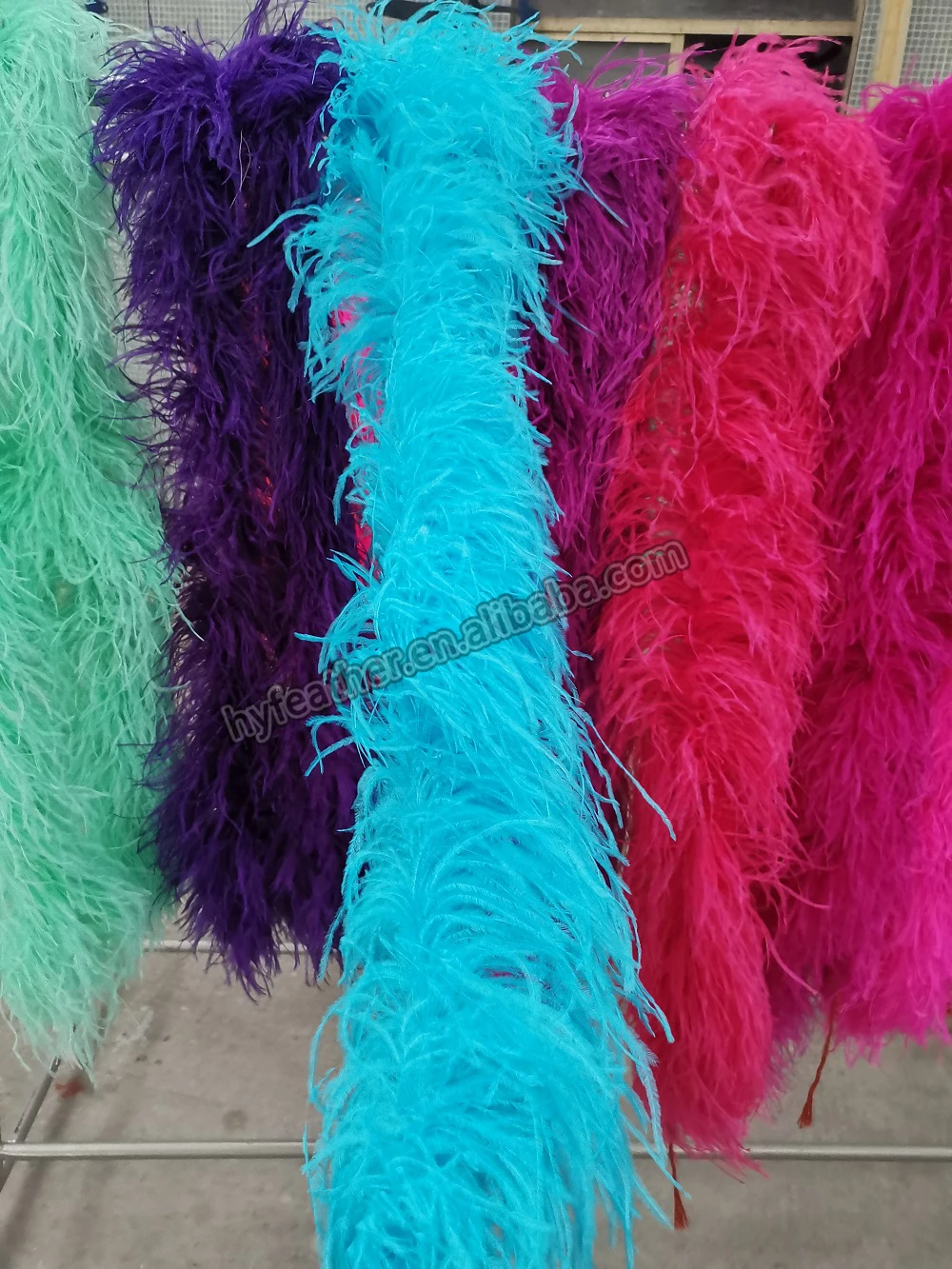 Wholesale Dyed Various Colors Blue Ostrich Feather Boa Buy Blue