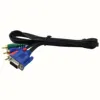 Factory Price Wholesale Customized High Quality 1.5M Black VGA Male to 3RCA Male Component AV Adapter Cable For Computer TV