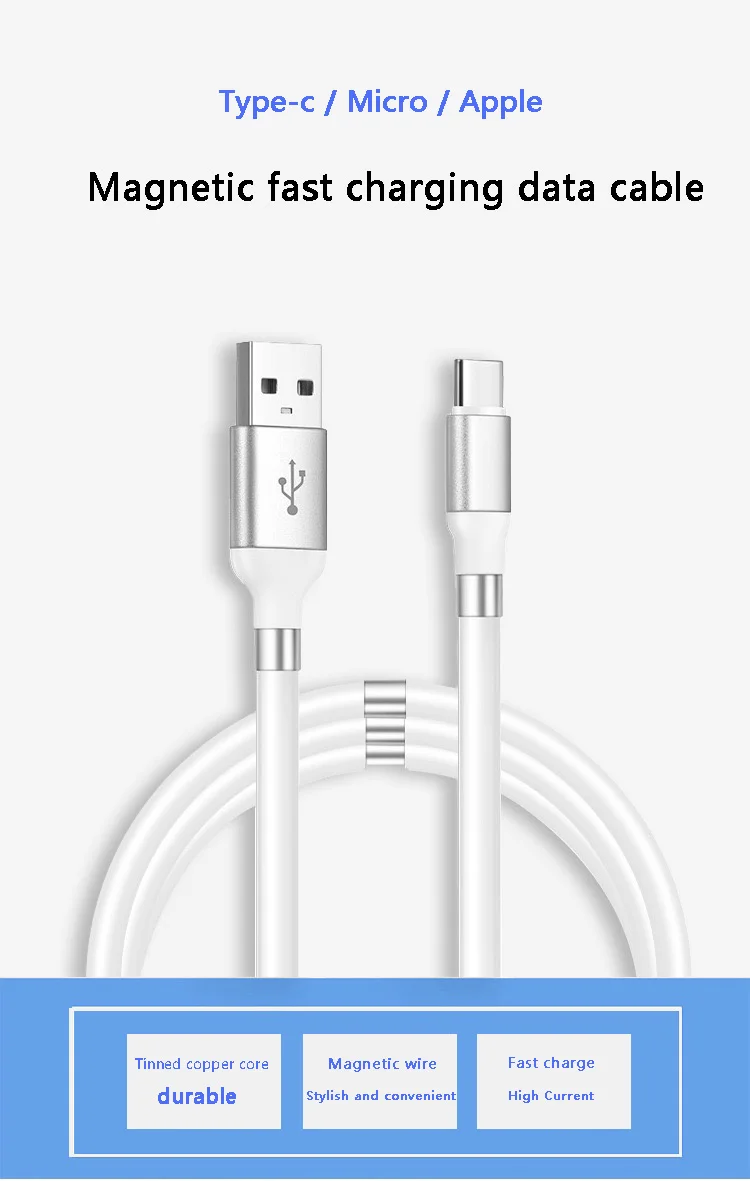 Hot sale Supercalla portable 2.4A fast charging micro magnetic usb data charging cable - ANKUX.COM