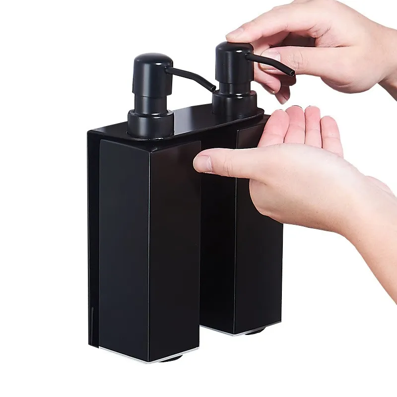 Wall Mounted Black Hand Double Sanitizer Soap Dispenser - Buy Soap