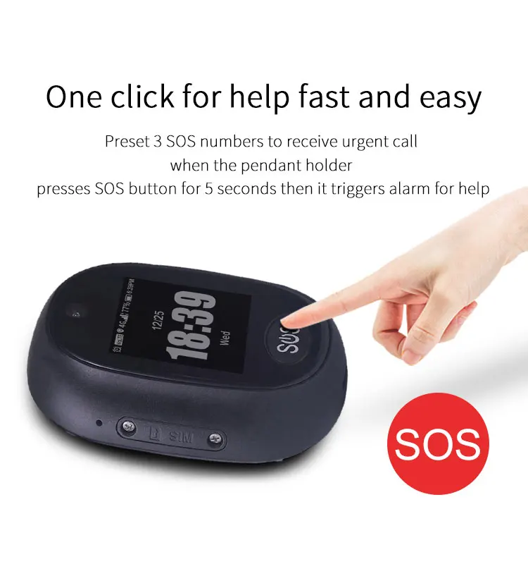 4g Sos Emergency Button Gps Tracking Device Hd Camera Screen Gps