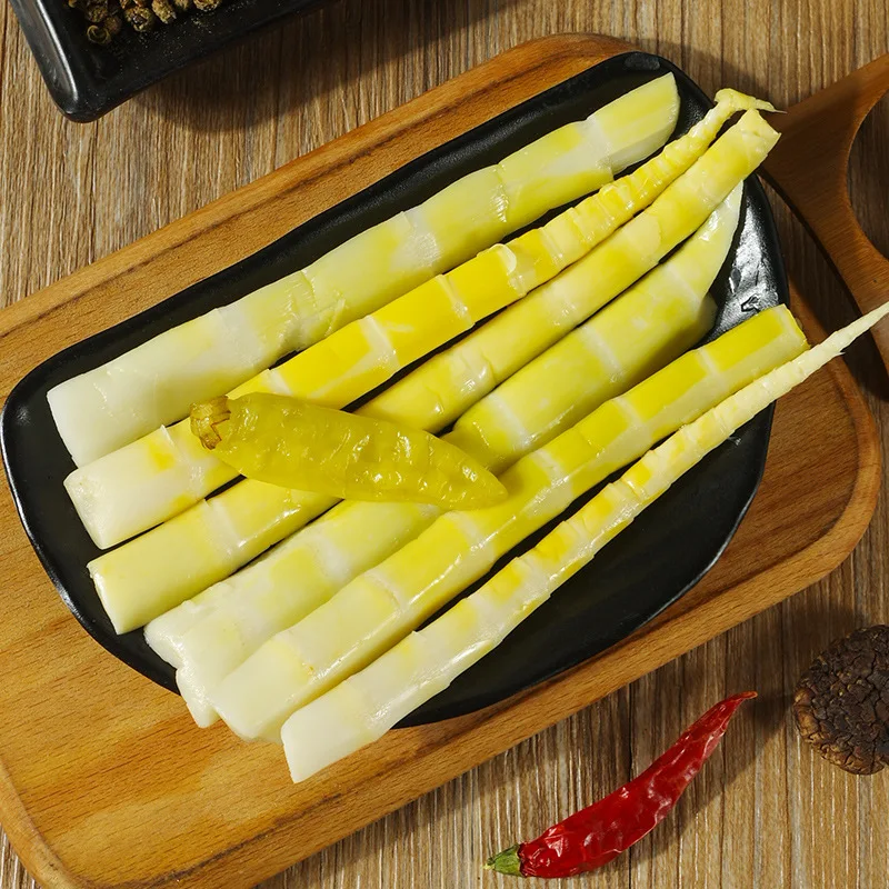 90g Bamboo Shoot Tip Small Packaging With Pickled Pepper Flavor Fresh