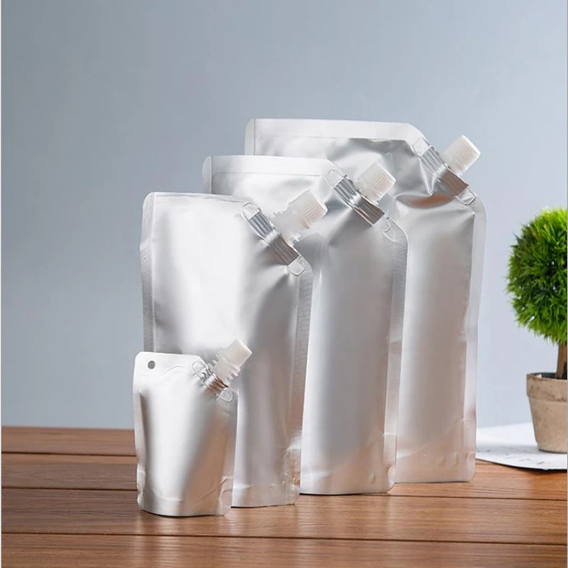 定制印刷站起来铝箔 doyapck 嘴袋液体包装塑料袋子