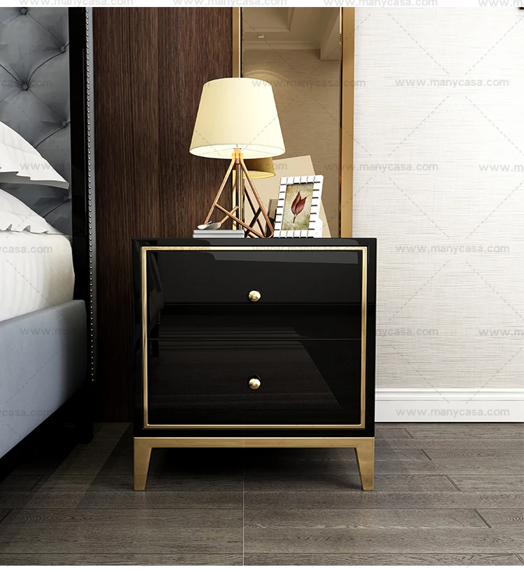 Manycasa Directamente Moderno Mesa De Noche Con Espejo De Mesita De