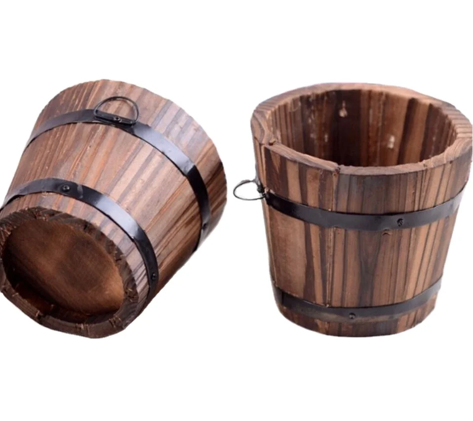 wooden bucket