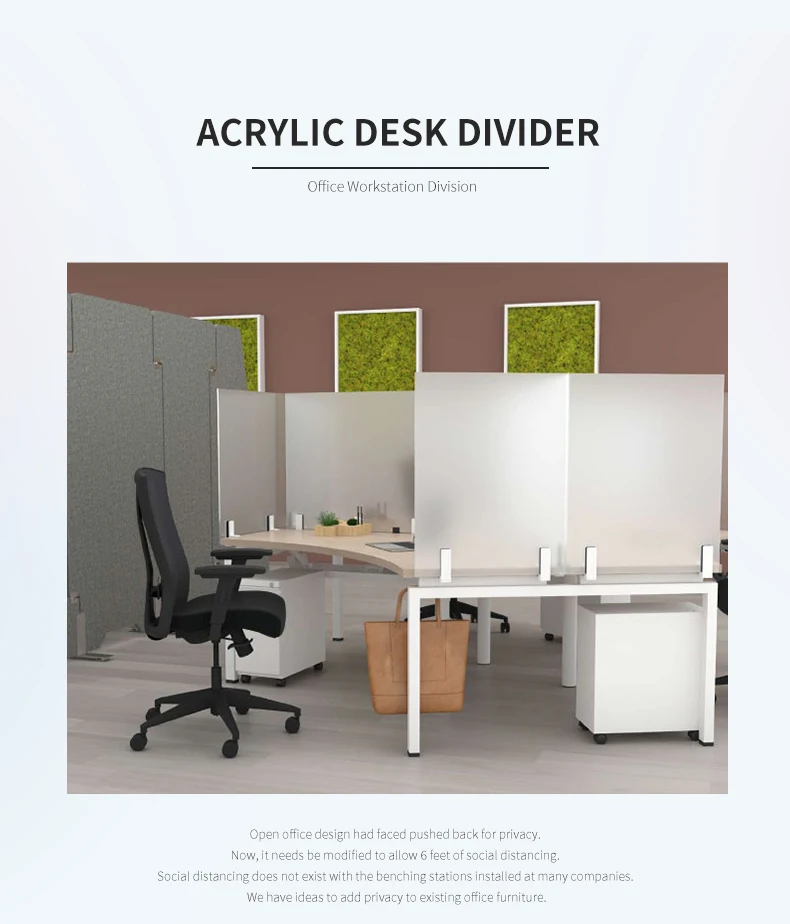 Hot Sale Transparent Protection Clear Plexiglass Acrylic Desk Partition