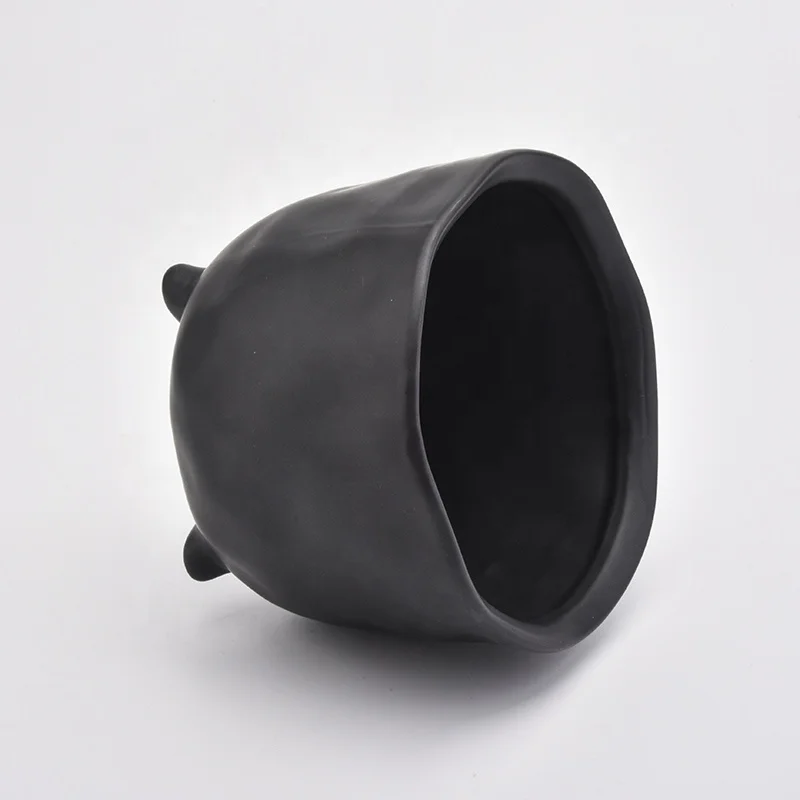 Antique candle jars ceramic decorative candle holder black